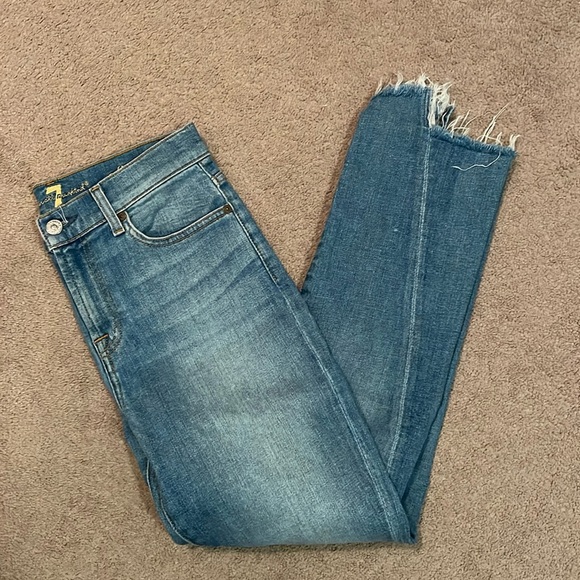 7 For All Mankind Womens Edie Jean with Frayed Hem - Picture 7 of 11